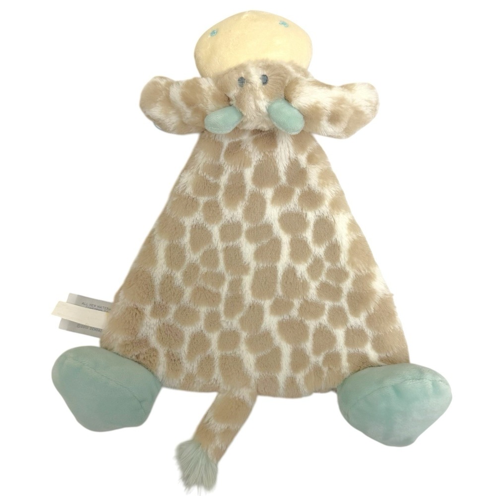 Demdaco Nat & Jules Baby Giraffe Lovey Security Blanket Soft Rattle 14" NWOT‎